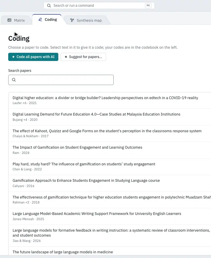 The Code all papers with AI estimate