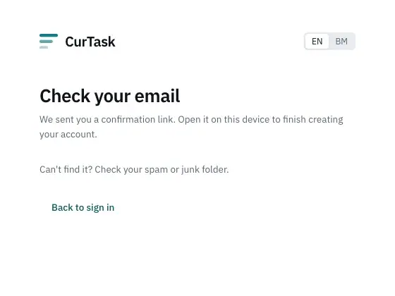 Check your email