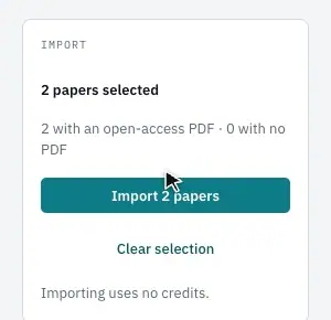 The Import button in the Import panel