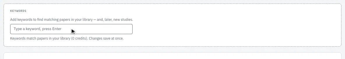 Typing a keyword and pressing Enter