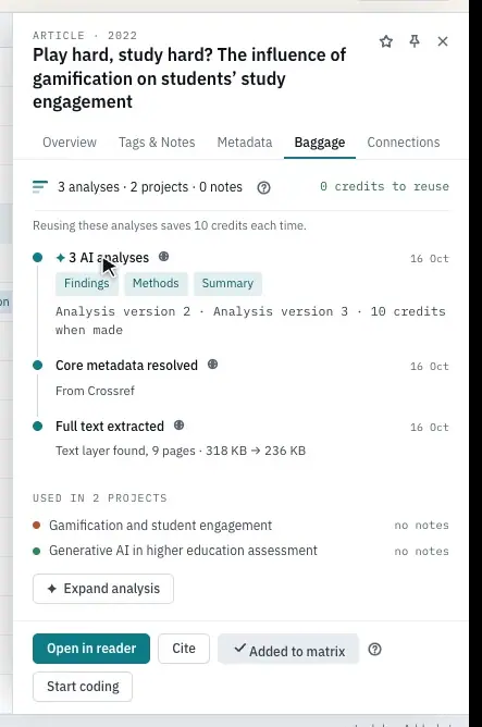 The Connections tab