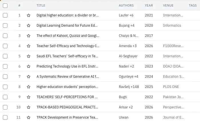 Tagging two selected papers at once